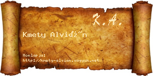 Kmety Alvián névjegykártya